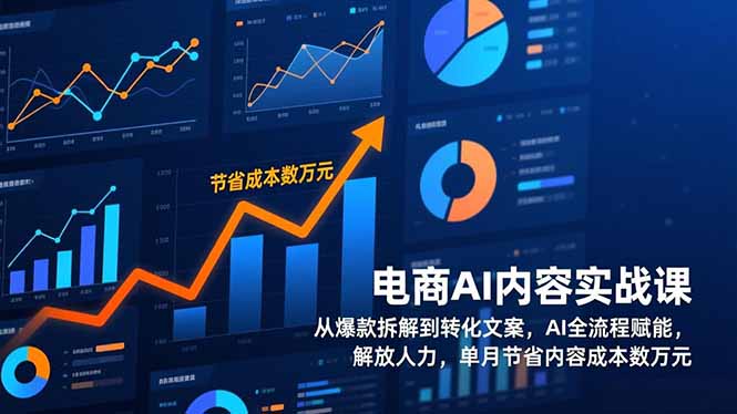 电商AI内容实战课，从爆款拆解到转化文案，AI全流程赋能，解放人力，单月节省内容成本数万元-知识创作