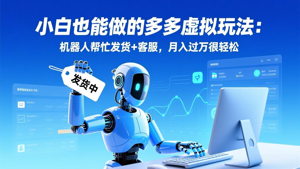 小白也能做的多多虚拟玩法：机器人帮忙发货+客服，月入过万很轻松-知识创作