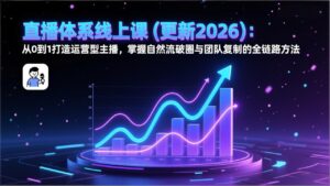 直播体系线上课(更新2026-知识创作