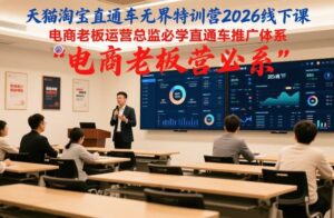 天猫淘宝直通车无界特训营2026线下课，电商老板运营总监必学直通车推广体系-知识创作