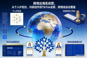 跨境出海实战营，从个人IP定位、内容创作到TikTok运营、跨境选品全覆盖-知识创作