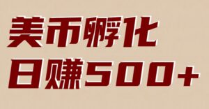 美币孵化项目：电脑全自动挂机赚美金，小白轻松上手-知识创作