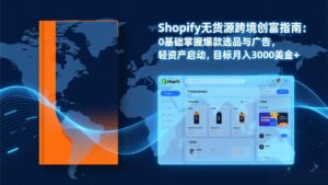 Shopify爆款打法实战：从选品到广告投放，复制爆款模型，驱动独立站月销售额破万刀-知识创作