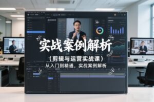 剪辑与运营实战课，从入门到精通，实战案例解析(更新2026)-知识创作