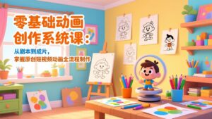 零基础动画创作系统课：从剧本到成片，掌握原创短视频动画全流程制作-知识创作