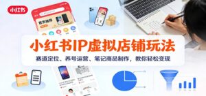 小红书IP虚拟店铺玩法，赛道定位、养号运营、笔记商品制作，教你轻松变现-知识创作