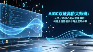 AIGC双证高阶大师班：从MJ/SD核心到AI影像编剧，构建全链路创作与商业应用体系-知识创作