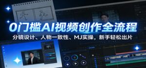 0门槛AI视频创作全流程：分镜设计、人物一致性、MJ实操，新手轻松出片-知识创作