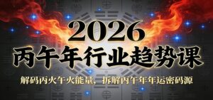 公众号付费文章：2026丙午年行业趋势课：解码丙火午火能量，拆解丙午年年运密码源-知识创作