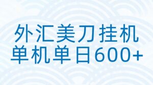 外汇美刀挂机：全自动挂机赚美金，单机600+-知识创作