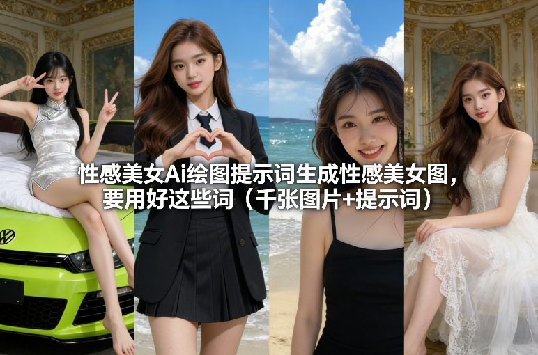 性感美女Ai绘图提示词生成性感美女图，要用好这些词(千张图片+提示词)-知识创作