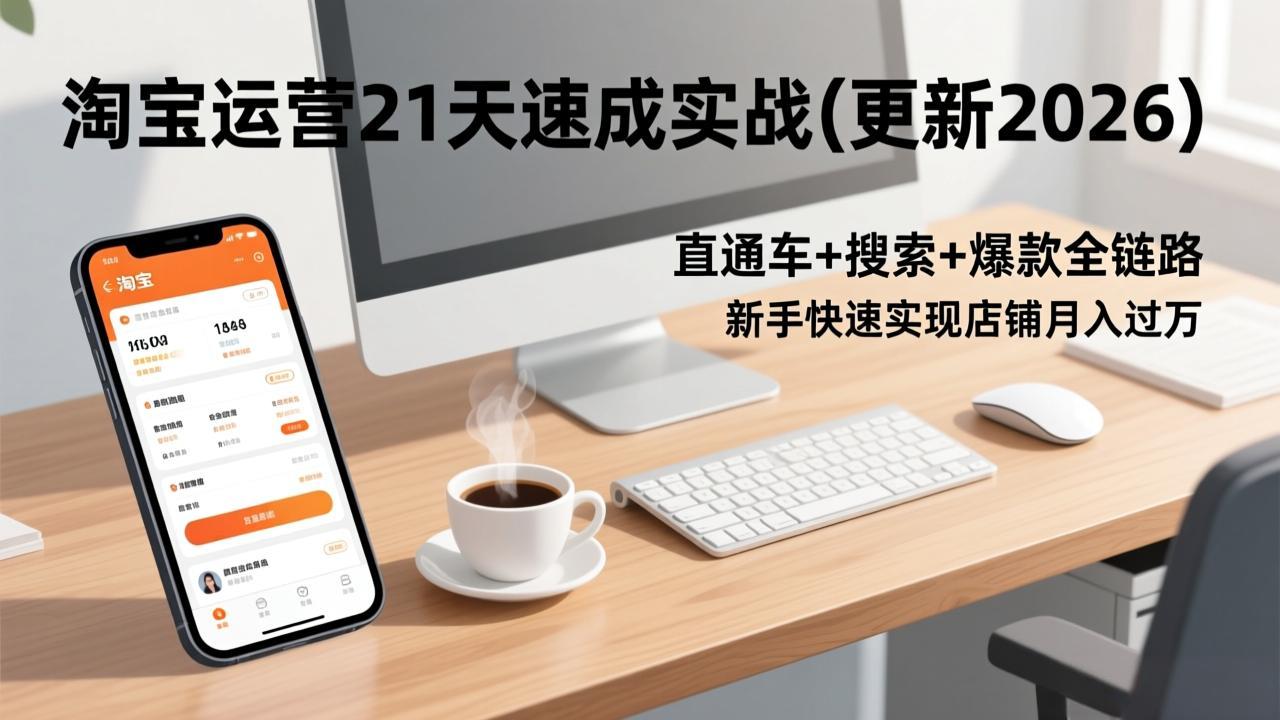 淘宝运营21天速成实战(更新2026-知识创作