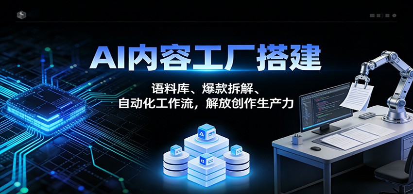 AI内容工厂搭建：语料库、爆款拆解、自动化工作流，解放创作生产力-知识创作