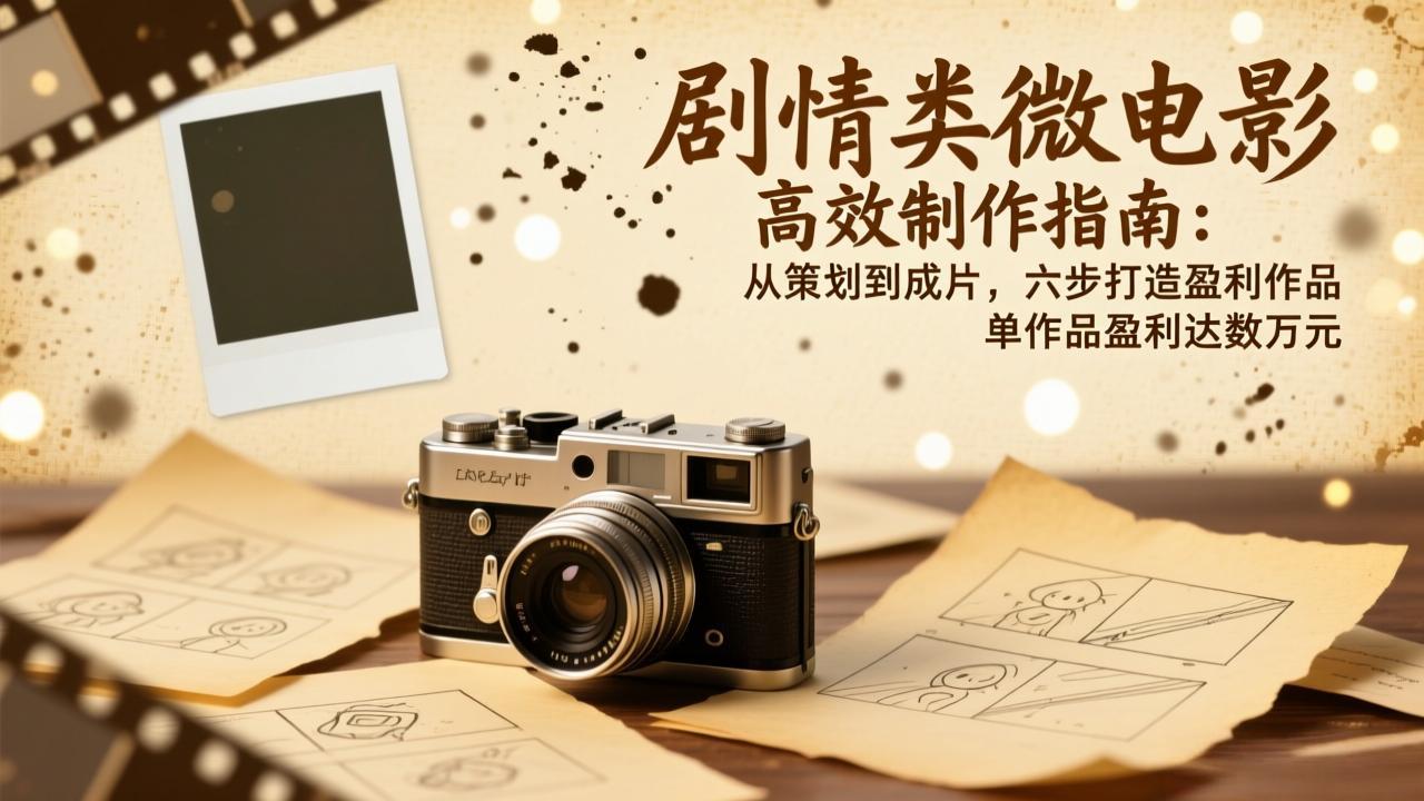 剧情类微电影高效制作指南：从策划到成片，六步打造盈利作品，单作品盈利达数万元-知识创作