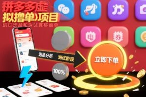 拼多多虚拟撸单项目，跳过选品和测试直接撸单-知识创作