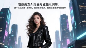 性感美女AI绘画专业提示词库：近千张成品图+提示词，直接复制使用，出图质量媲美专业画师-知识创作