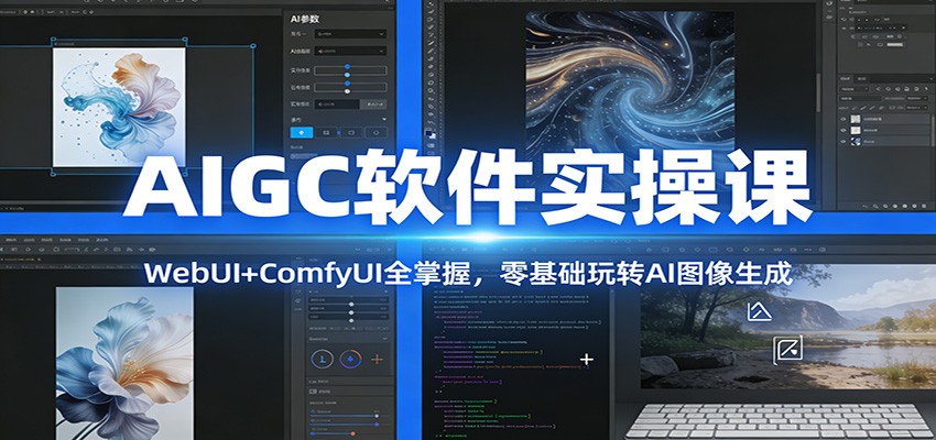 AIGC软件实操课：WebUI+ComfyUI全掌握，零基础玩转AI图像生成-知识创作