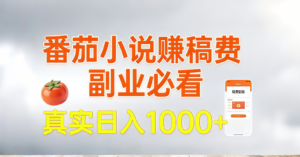 番茄小说赚稿费，副业必看，真实日入1000!超级简单！-知识创作