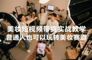 美妆短视频带货实战教学，普通人也可以玩转美妆赛道-知识创作