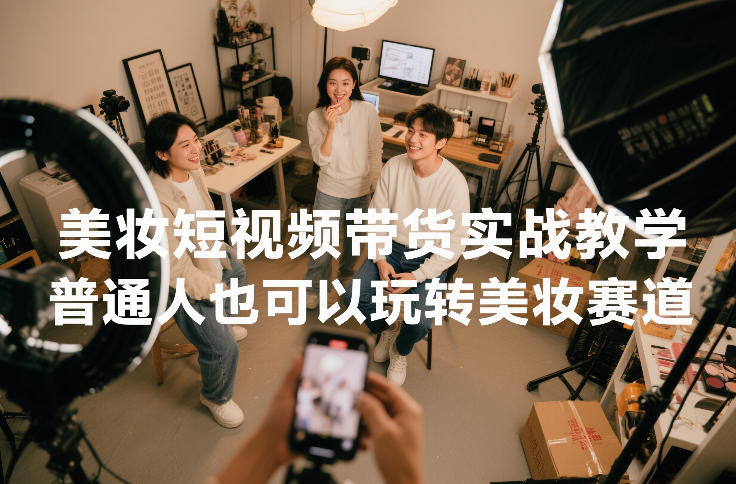 美妆短视频带货实战教学，普通人也可以玩转美妆赛道-知识创作