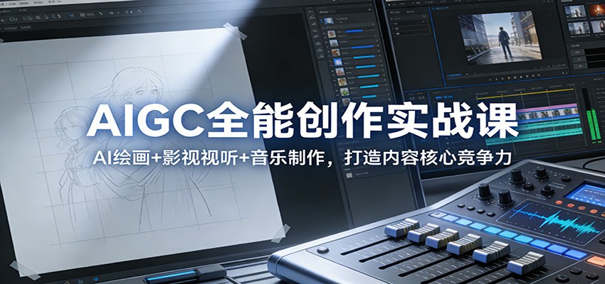 AIGC全能创作实战课：AI绘画+影视视听+音乐制作，打造内容核心竞争力-知识创作