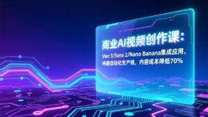 商业AI视频创作课：Veo 3/Sora 2/Nano Banana集成应用，构建自动化生产线，内容成本降低70%-知识创作