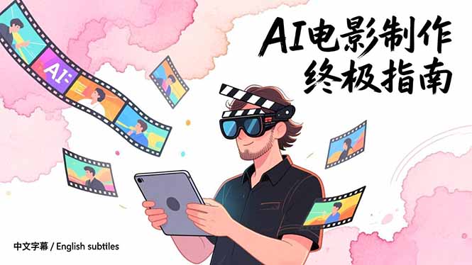 AI电影制作终极指南：从创意到成片，系统掌握智能影视全流程实战课(中英字幕-知识创作