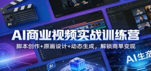 AI商业视频实战训练营：脚本创作+原画设计+动态生成，解锁商单变现-知识创作