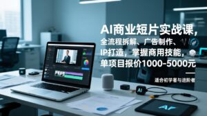 AI商业短片实战课，全流程拆解、广告制作、IP打造，掌握商用技能，单项目报价1000-5000元-知识创作