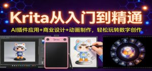 Krita从入门到精通：AI插件应用+商业设计+动画制作，轻松玩转数字创作-知识创作