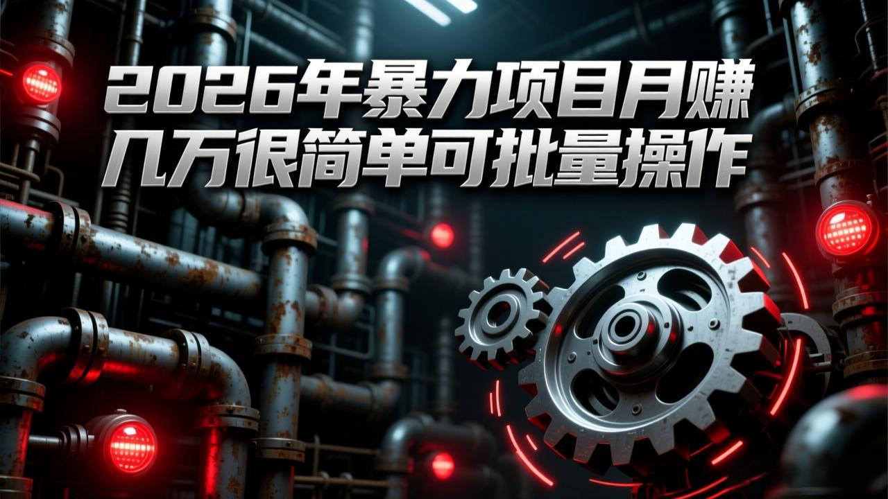 2026年暴力项目月赚几万很简单可批量操作，成本低，利润大-知识创作