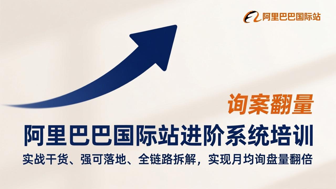 阿里巴巴国际站进阶系统培训，实战干货、强可落地、全链路拆解，实现月均询盘量翻倍-知识创作