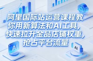 阿里国际站运营课程，教你用新算法和AI工具，快速拉升金品店铺权重，抢占平台流量(更新2026)-知识创作