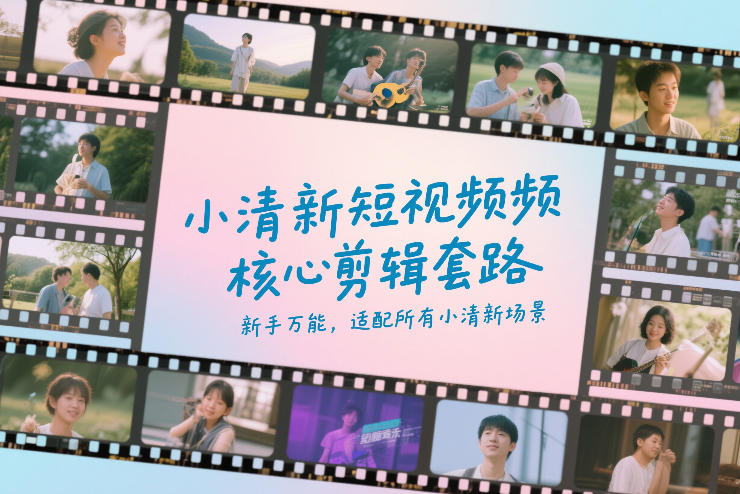 小清新短视频核心剪辑套路，新手万能，适配所有小清新场景-知识创作