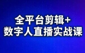 视频号、快手、抖音全平台剪辑+数字人直播实战课(更新2026)​-知识创作