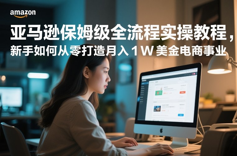 亚马逊保姆级全流程实操教程，新手如何从零打造月入1W美金电商事业-知识创作