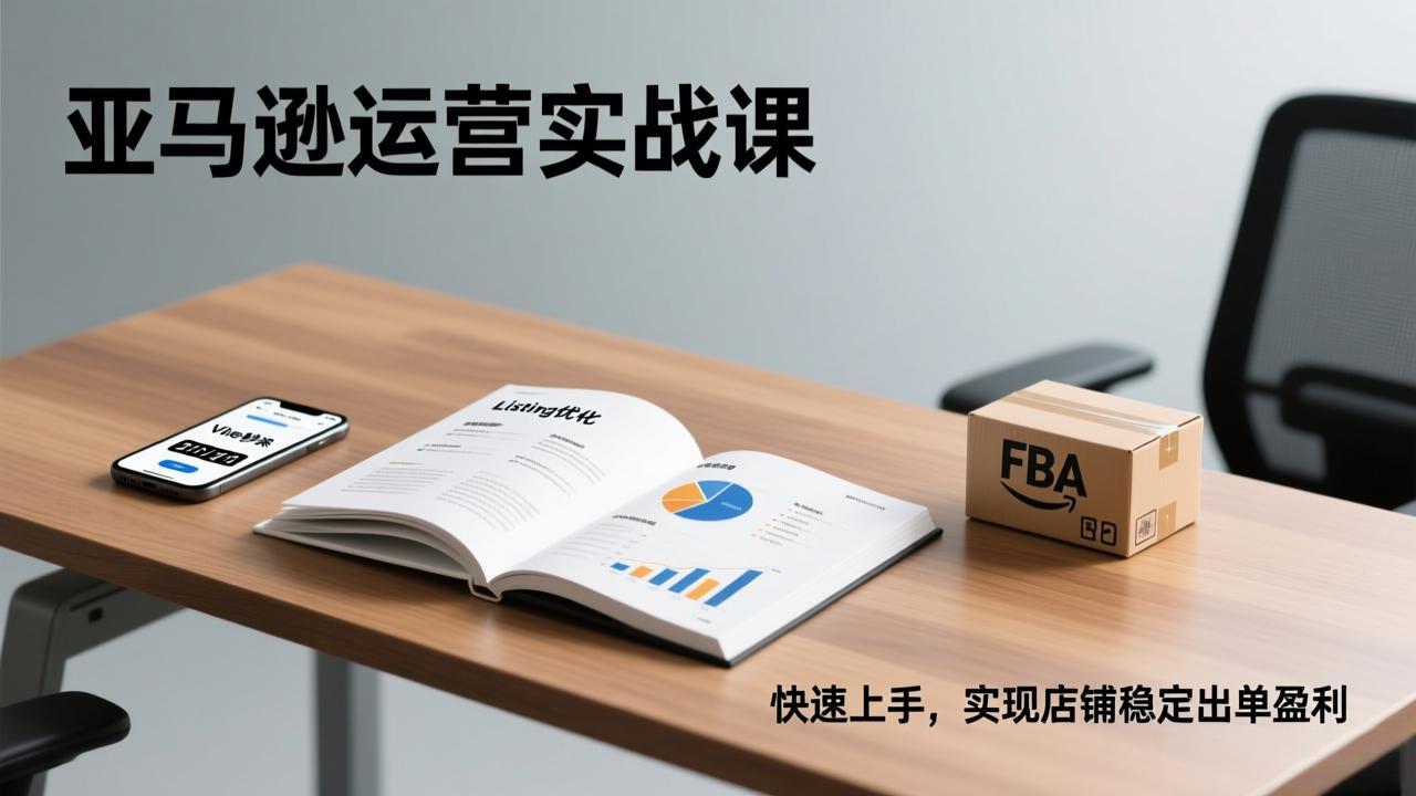 亚马逊运营实战课，Listing优化、Vine秒杀、FBA发货，快速上手，实现店铺稳定出单盈利-知识创作