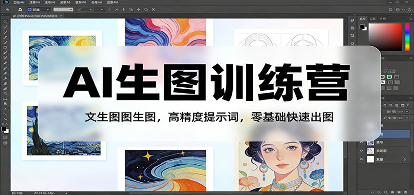 AI生图训练营：文生图图生图，高精度提示词，零基础快速出图-知识创作
