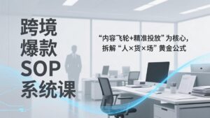 跨境爆款SOP系统课，“内容飞轮+精准投放”为核心，拆解“人×货×场”黄金公式-知识创作