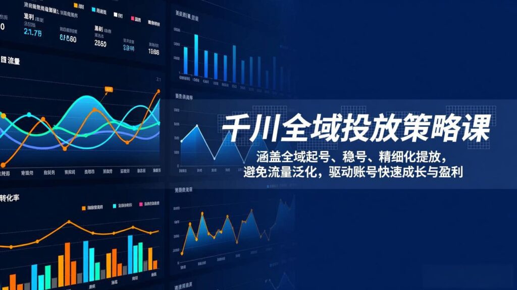 千川全域投放策略课：涵盖全域起号、稳号、精细化投放，避免流量泛化，驱动账号快速成长与盈利-知识创作