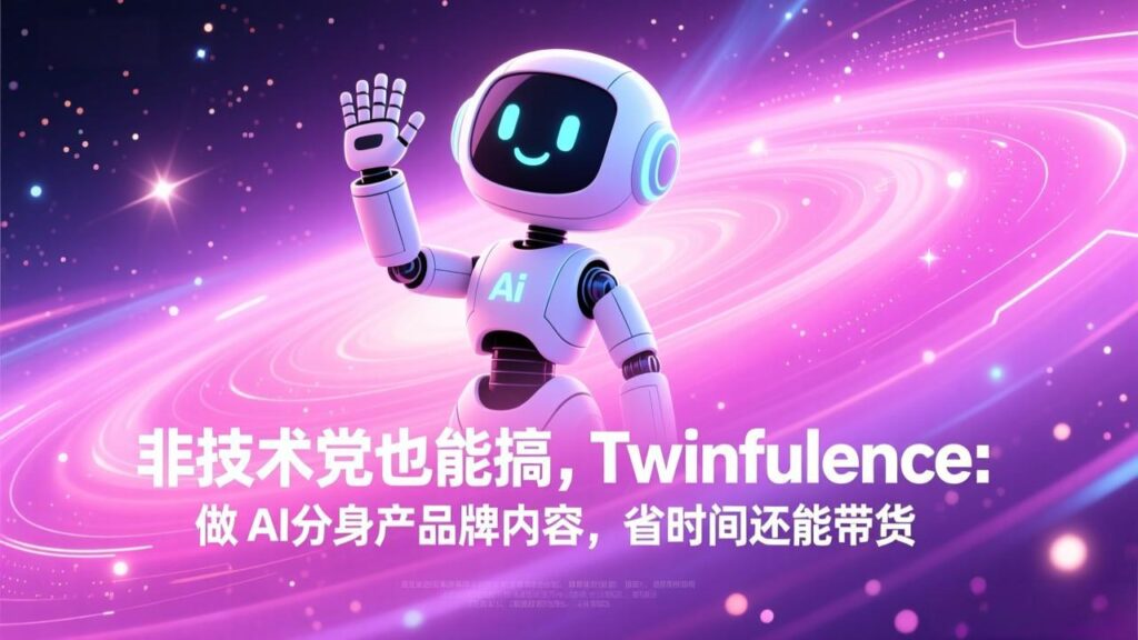 非技术党也能搞!Twinfluence:做 AI 分身产品牌内容,省时间还能带货-知识创作