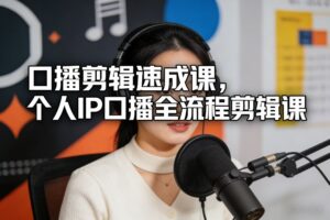 口播剪辑速成课，个人IP口播全流程剪辑课-知识创作