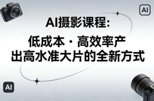 AI摄影课程，低成本高效率产出高水准大片的全新方式-知识创作