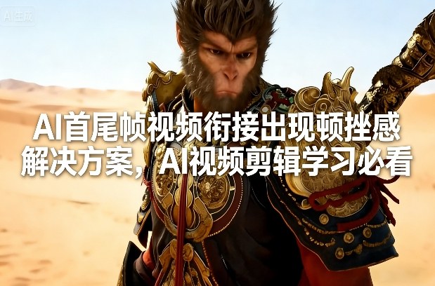 AI首尾帧视频衔接出现顿挫感解决方案，AI视频剪辑学习必看-知识创作