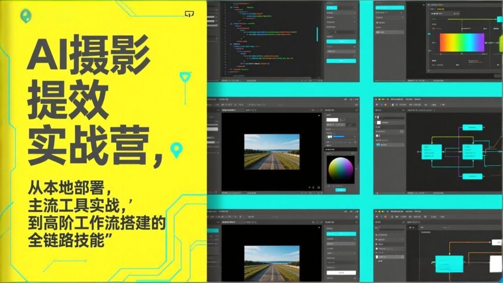 AI+摄影提效实战营，从本地部署，主流工具实战，到高阶工作流搭建的全链路技能-知识创作