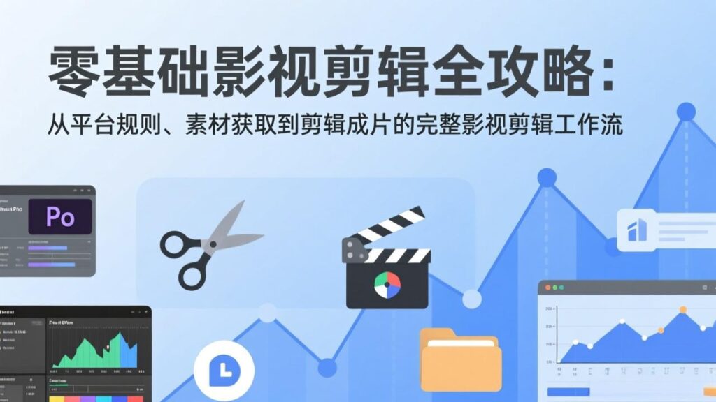 零基础影视剪辑全攻略：从平台规则、素材获取到剪辑成片的完整影视剪辑工作流-知识创作