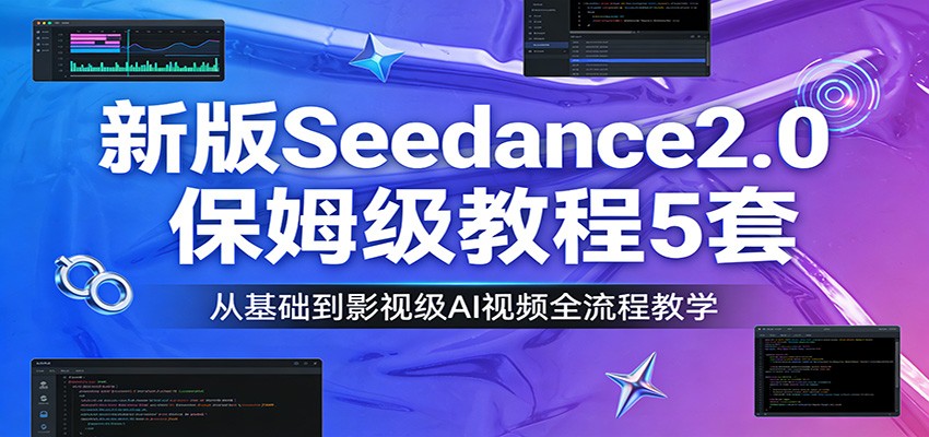 新版Seedance2.0保姆级教程5套：从基础到影视级AI视频全流程教学-知识创作
