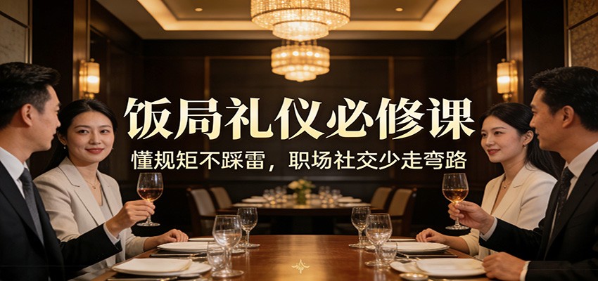 公众号收费文章：《饭局礼仪必修课：懂规矩不踩雷，职场社交少走弯路》-知识创作