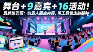 舞台 + 9 嘉宾 + 16 活动！品牌集训营：创意人回血神器，带工具包走的那种-知识创作