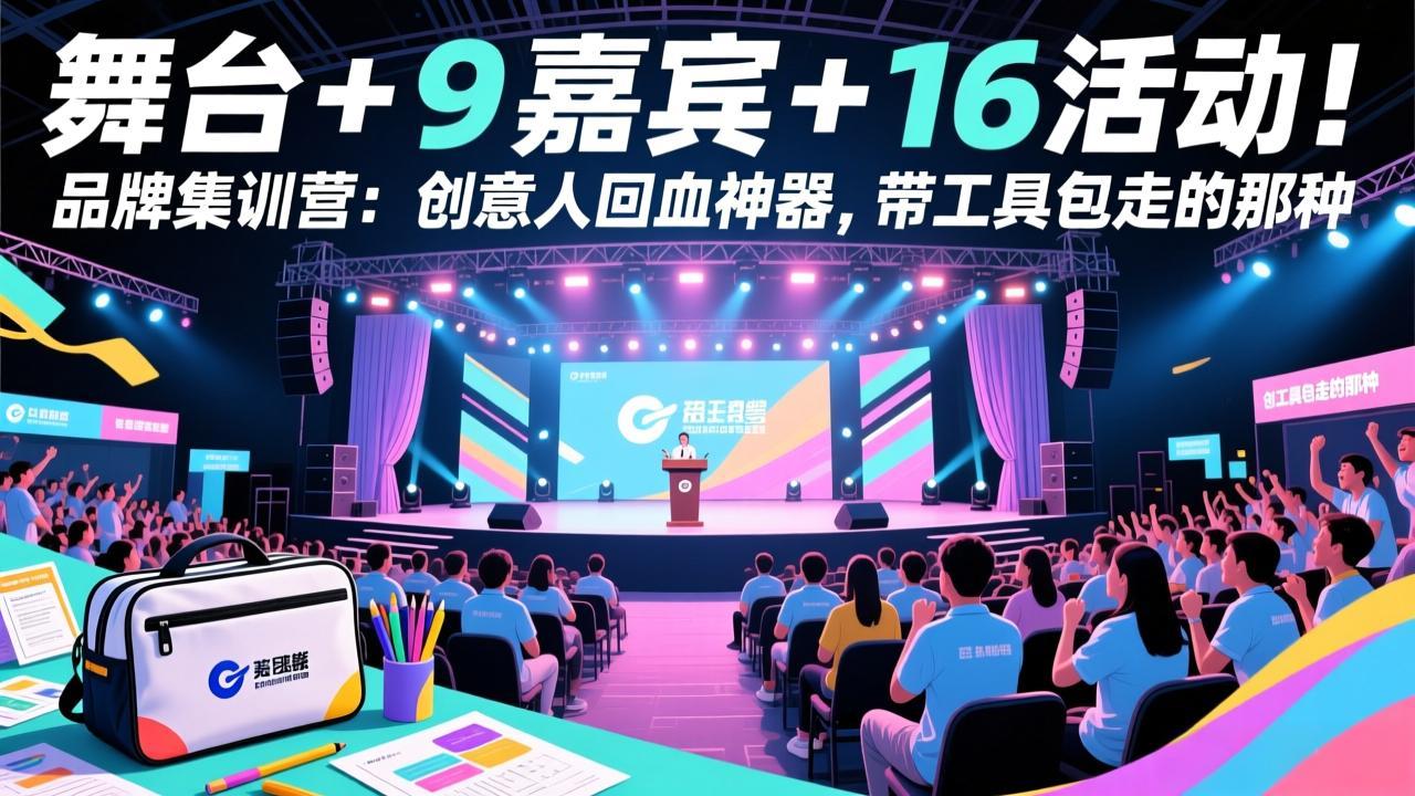 舞台 + 9 嘉宾 + 16 活动！品牌集训营：创意人回血神器，带工具包走的那种-知识创作